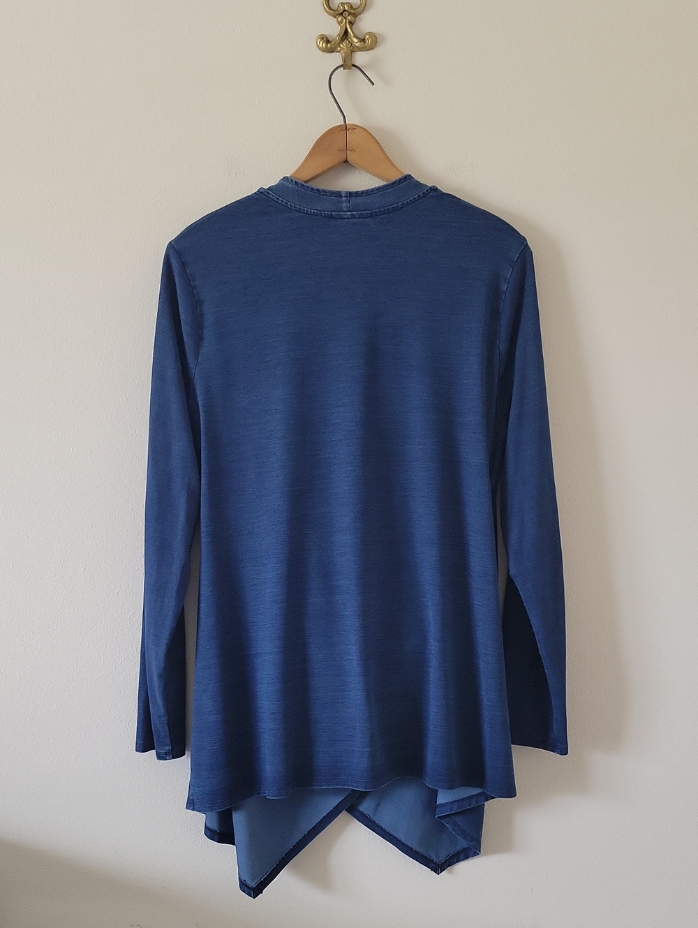 J Jill Pure Jill Indigo Drape Cardigan Size Large - Picture 3 of 7